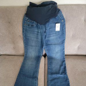 Indigo Blue Premium Denim Maternity Boot-cut Sz M
